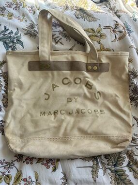 Jacobs by Marc Jacobs Cream Canvas Tote Bag